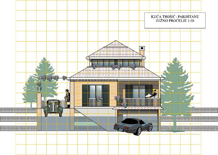 Kuca TROSIC Pakostane - juzno procelje